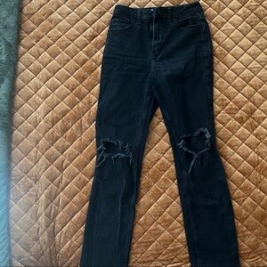 Stylish Black Distressed Women Jeans